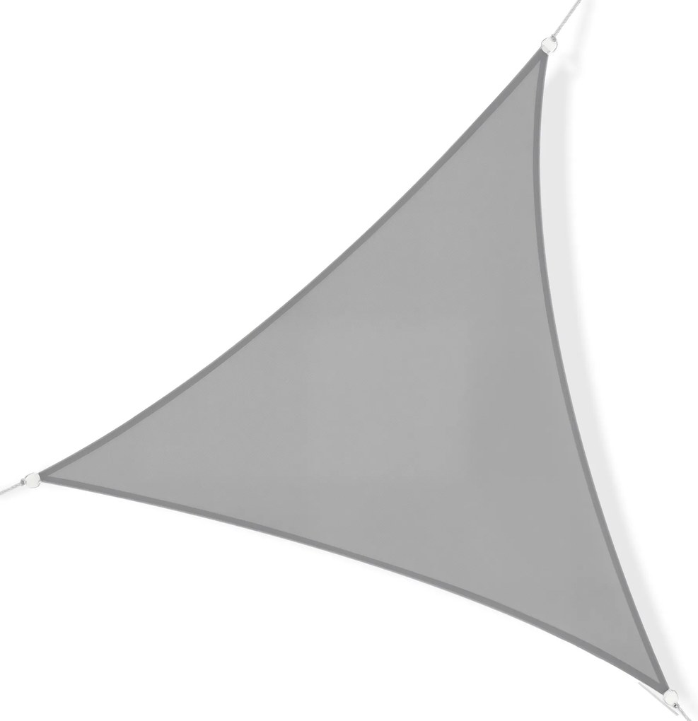 Outsunny Voal de umbra Triunghiular de Dimensiuni Mari 6 x 6 x 6 m Poliester Impermeabilizat de Inalta Densitate 160 g/m² Gri Deschis | Aosom Romania