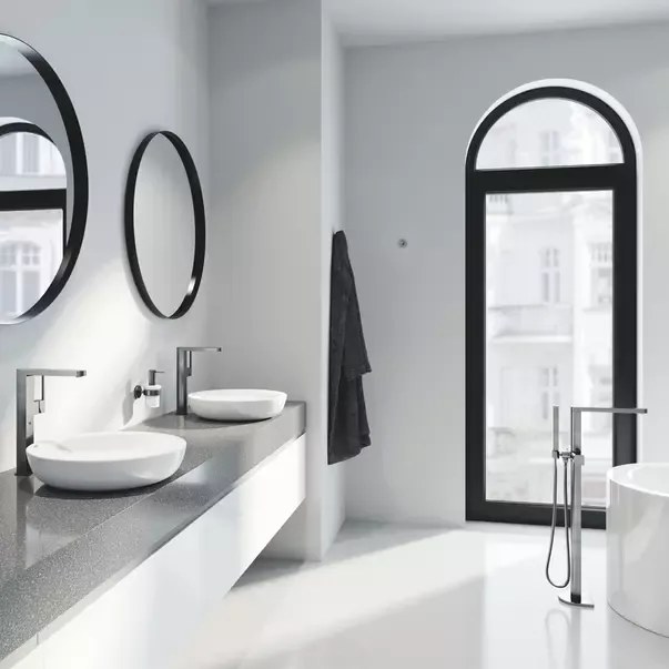 Baterie lavoar inalta Grohe Plus XL monocomanda antracit periat Hard Graphite