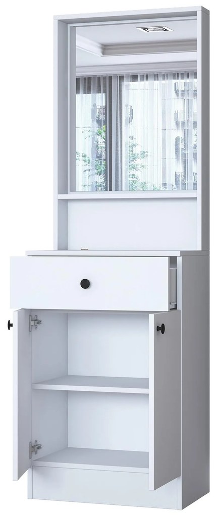 Mobilier hol Pixie 6 (alb) (cu oglindă). 1102444