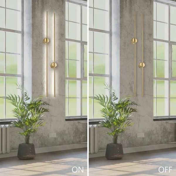 Aplica de perete LED LANA, 12W, 230V, 4000K, auriu mat