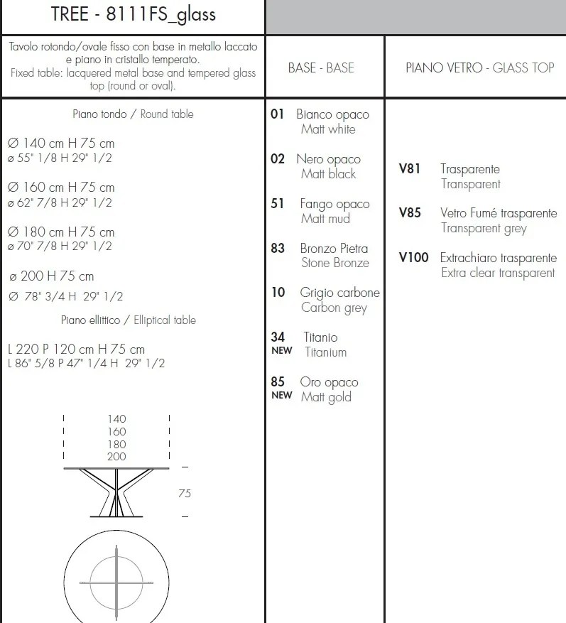 Masa eleganta design avangardist Tree 140cm