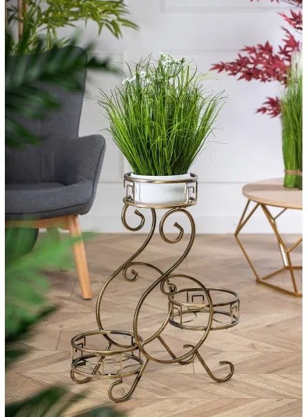 Suport de flori 64x60 cm auriu