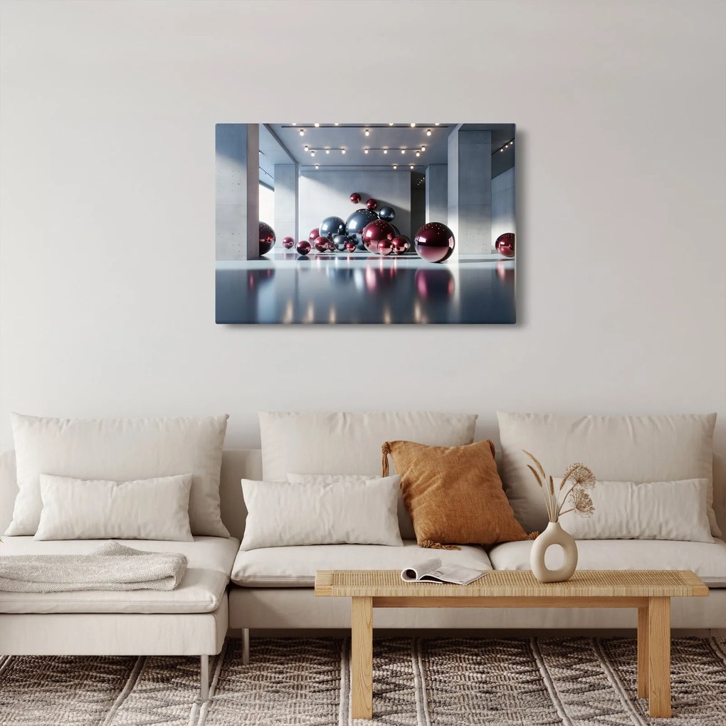Tablou - Spațiu 3D cu bile II. (90x60 cm)