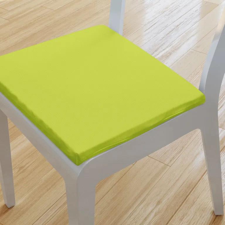 Goldea pernă pentru scaun pătrată - loneta - verde 38 x 38 cm