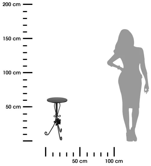 Suport de flori 55x33 cm negru