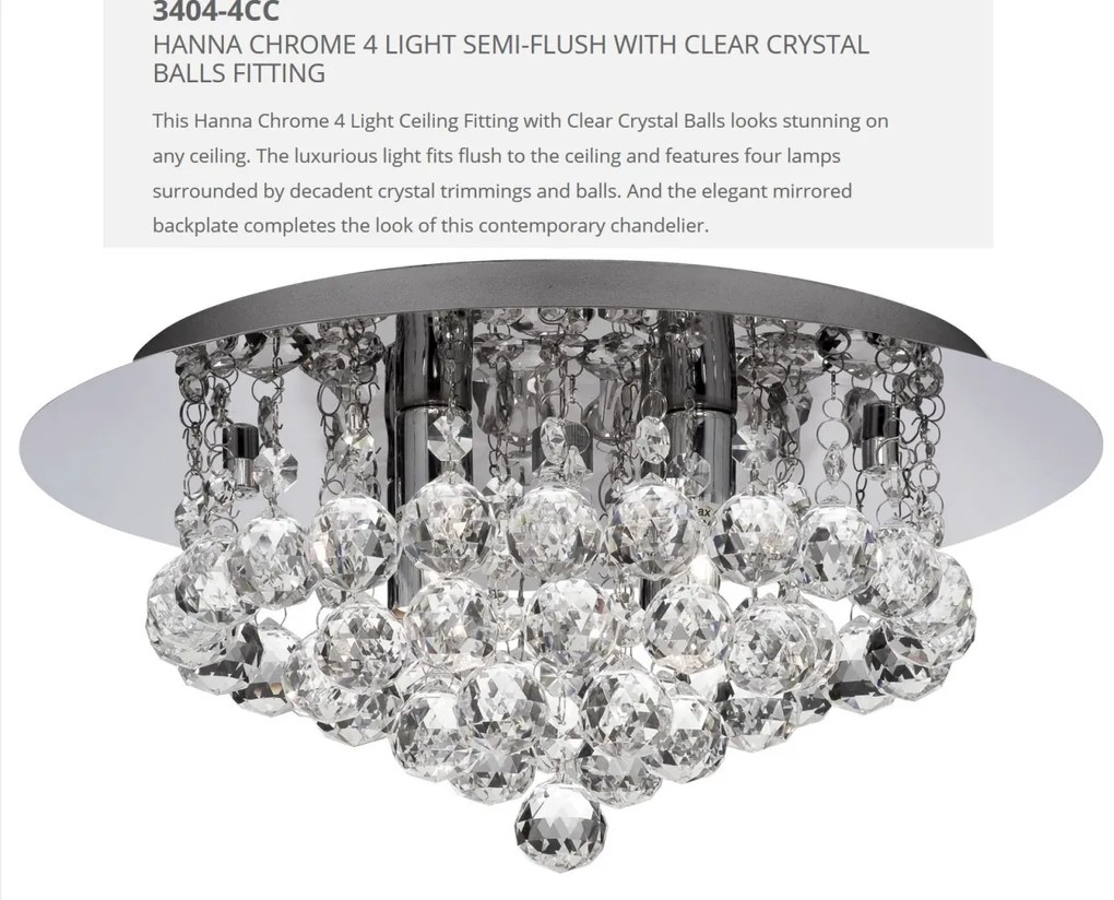 Lustra eleganta design modern Hanna crom 4L 3404-4CC SRT