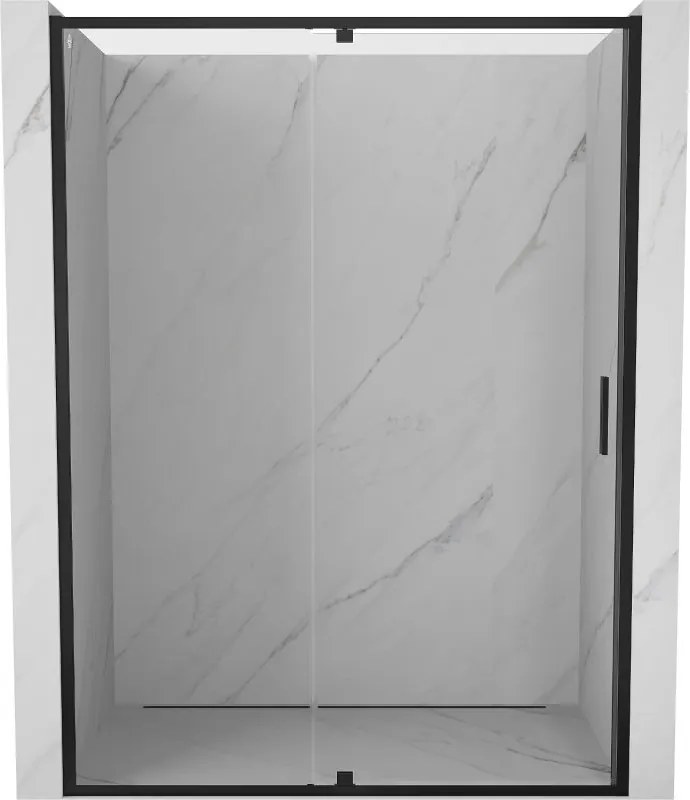 Mexen Exo uși de duș batante 145 cm, transparente, negre - 819-145-000-70-00