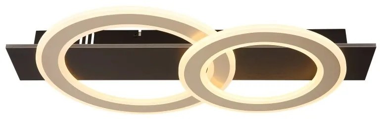 Plafoniera LED slim MDF maro JAYDEN
