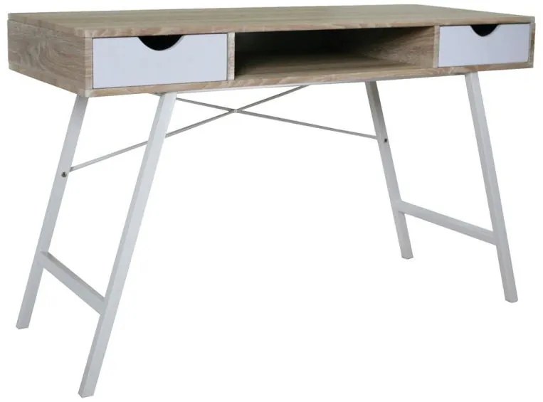 Birou MDF/metal B-140 alb