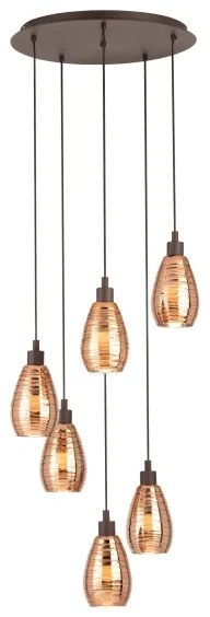 Eglo 39508 - Lustră pe cablu SIRACUSA 6xE27/60W/230V