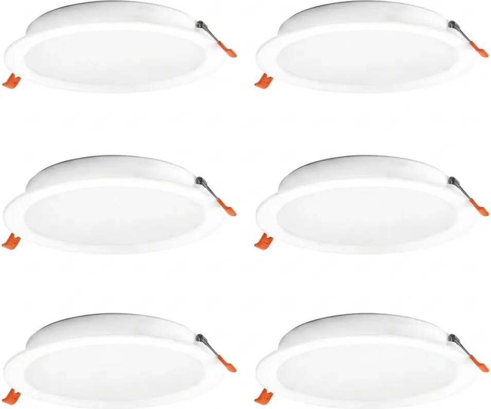 Osram - Set de 6 corpuri de iluminat LED încastrate ESSENTIAL LED/18W/230V, diam. 22 cm, albe