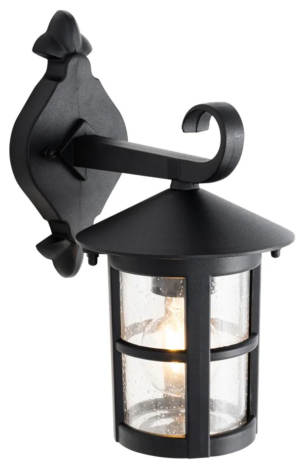 Llanterna clasică de perete pentru exterior negru IP44 - Herb