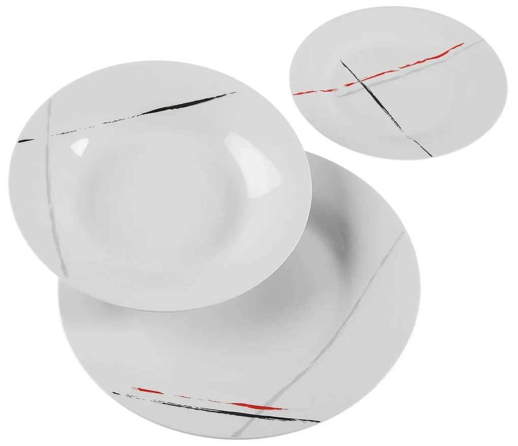 Set vesela 18 piese din portelan STRAW Versa