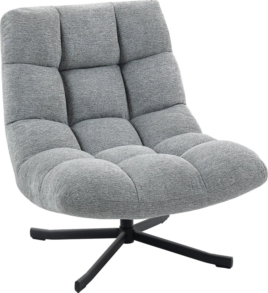 HOMCOM Fotoliu de salon fără brațe, scaun pivotant din țesătură chenille impermeabilă, șezut lat, 75 x 95 x 90 cm, gri | Aosom Romania