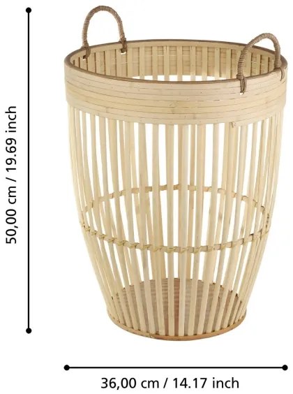 Coș decorativ Eglo 426512 NARAHA 50x36 cm bej