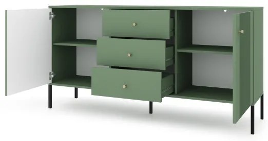 Comodă LUE verde/negru