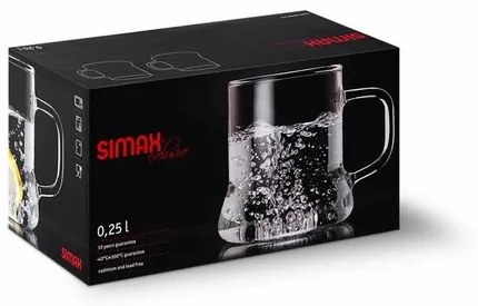 Simax 2522/2 cană de sticlă Look 0,25 l, 2 buc