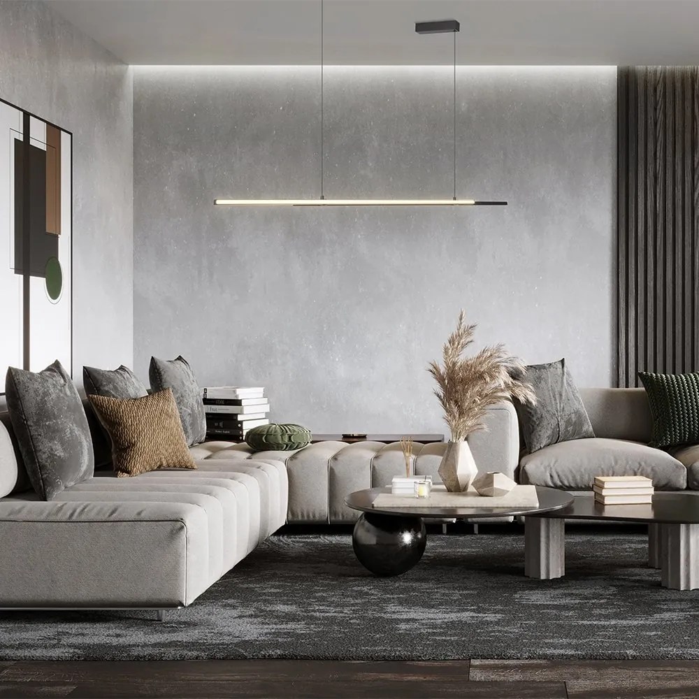 Lustra LED, pendul design modern Halo negru