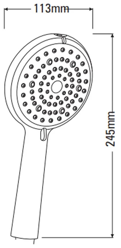 Set paravan dus walk-in 100x200 cm Cersanit Mille, profil crom, cu baterie dus, bara, furtun si para dus cu 6 functii