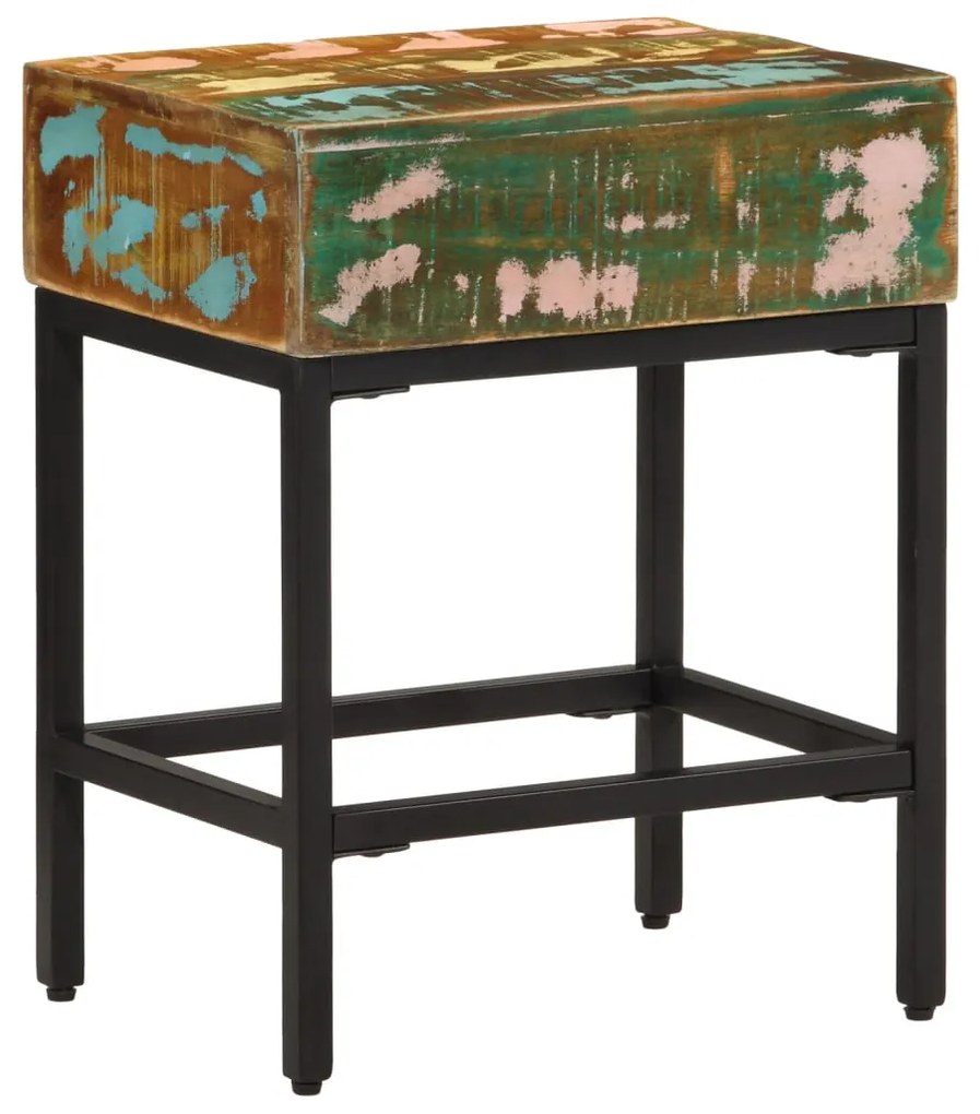 338473 vidaXL Masă laterală, 40x30x51 cm, lemn masiv reciclat