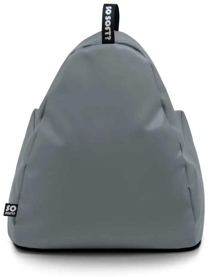 Fotoliu bean bag negru cu tapițerie din imitație de piele Chill XL – So Soft?