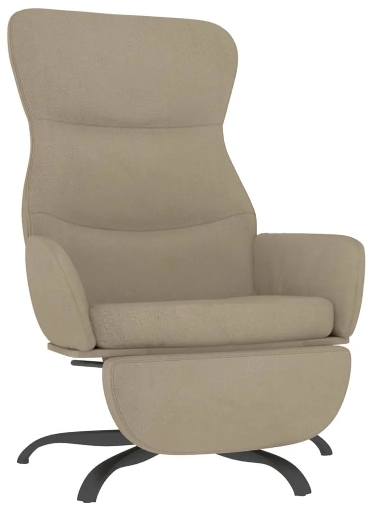 3097480 vidaXL Scaun de relaxare cu suport picioare, gri deschis, microfibră