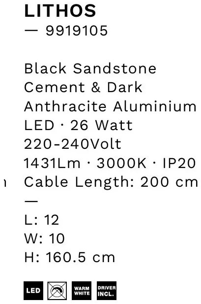 Lampadar, Lampa de podea LED LITHOS