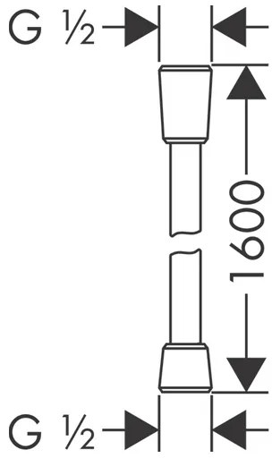 Furtun de dus Hansgrohe, Isiflex, 160 cm, crom