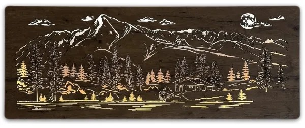 Li-Go 23521/OVL/DUB3 - Decorațiune LED de perete LED/10W/5V 30000 mAh 130x50 cm stejar