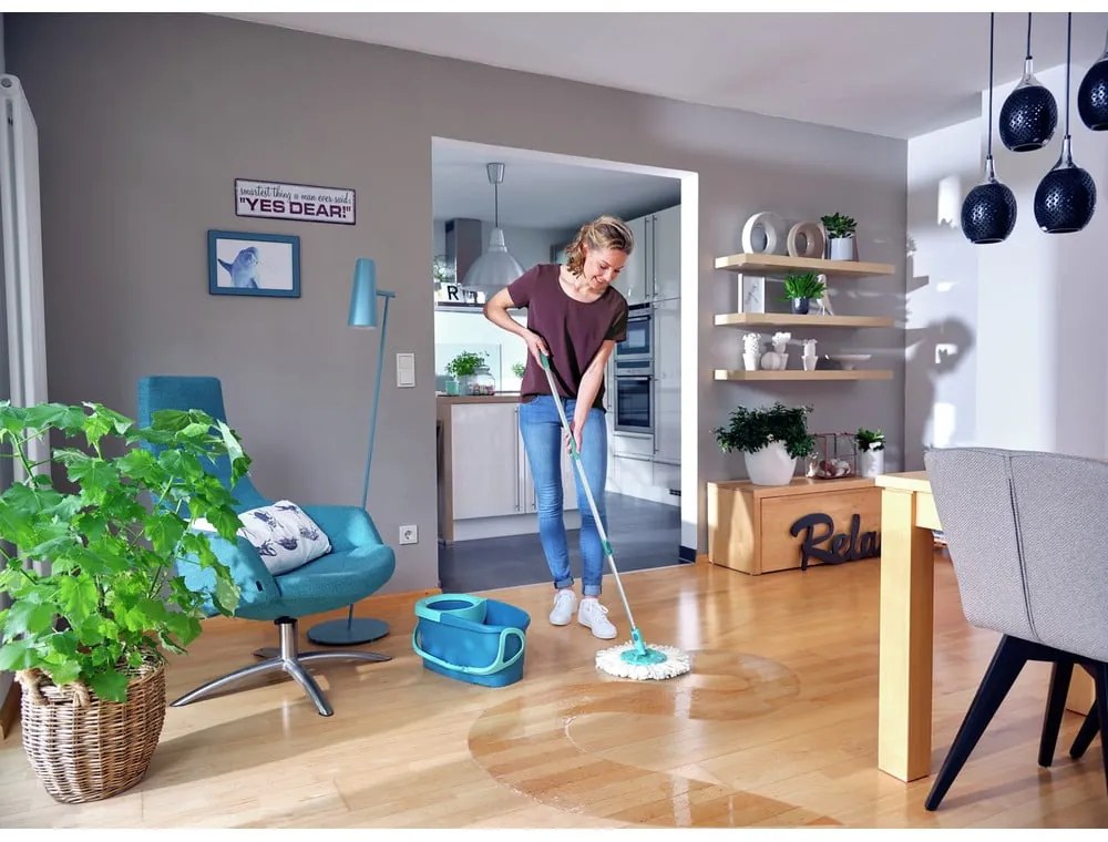 Mop rotativ cu găleată și detergent pentru pardoseli Rotation Disc Ergo - LEIFHEIT