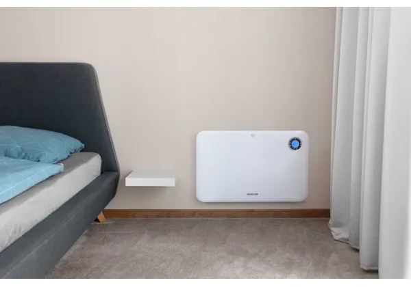 Sencor - Convector cu ecran LCD și termostat, 750 W / 1500 W / 230 V, IP24