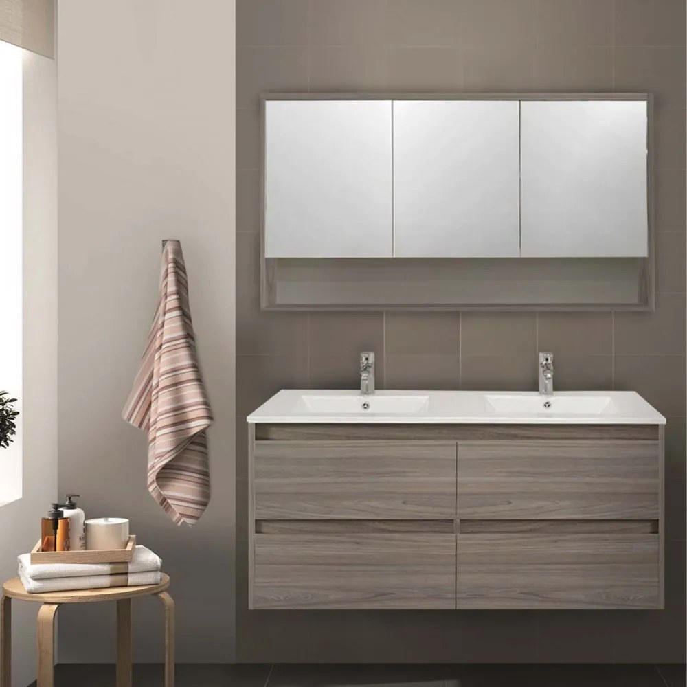 Mobilier complet de baie Porto 120 în culoarea ulmului Rauna