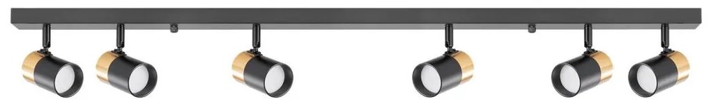Spot Zuma Line 2204BD-6-BK FORI 6xGU10/50W/230V negru/auriu