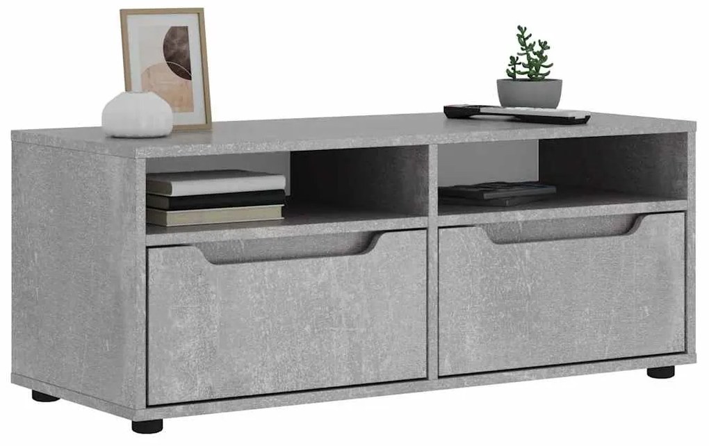 vidaXL Dulap TV &quot;VISNES&quot; Beton Gri 100x40x38 cm Lemn prelucrat
