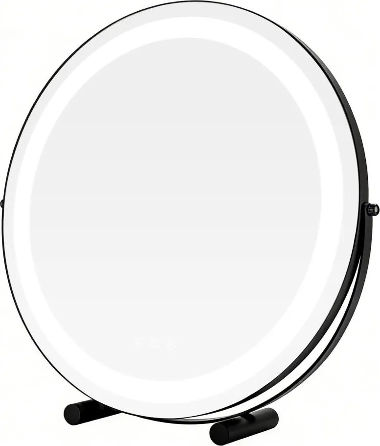 Brilagi - Oglindă de machiaj LED reglabilă CALIFORNIA LED/17W/230V Ø 42 cm, neagră