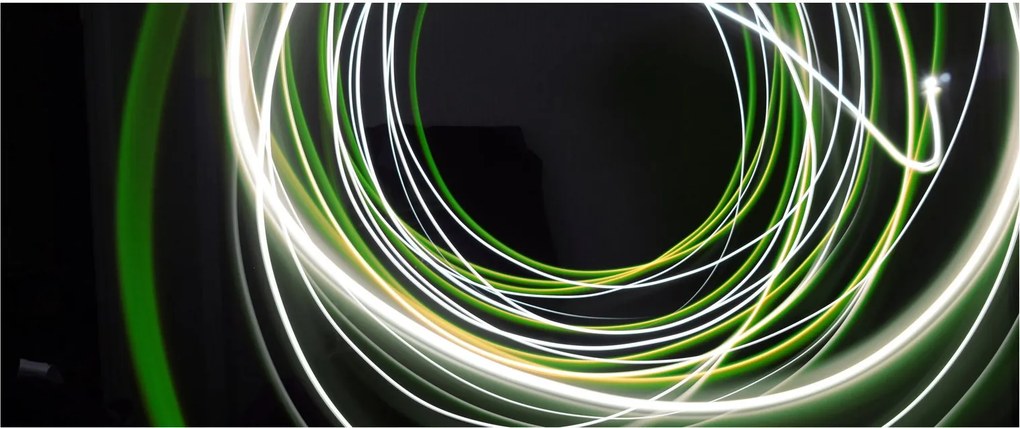 Obraz cu linii verzi (120x50 cm)