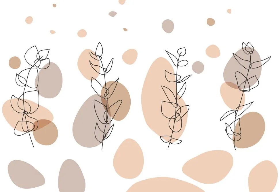 Tapet autoadeziv natura moartă minimalistă ale plantelor