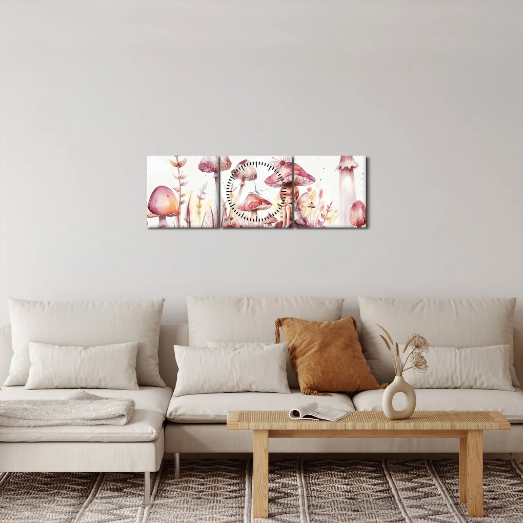 Tablou - Zâna Roz (cu ceas) (90x30 cm)