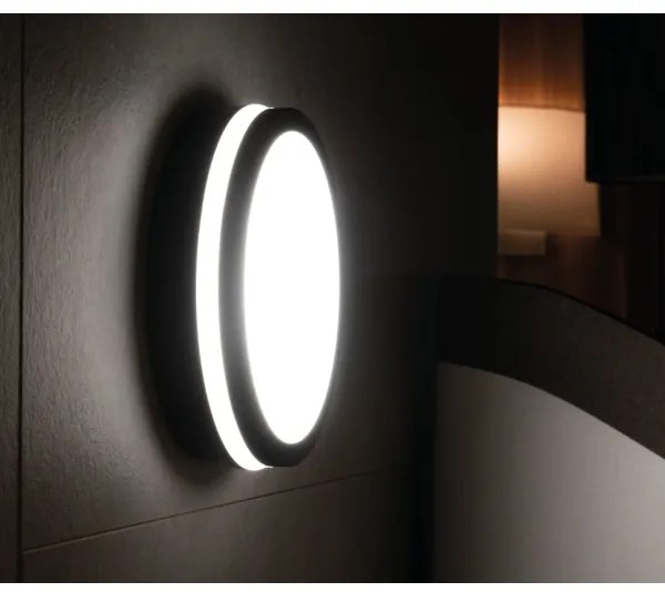 Plafonieră LED Kanlux 38789 BENO LED/12/18W/230V 3000/3500/4000K IP65 antracit