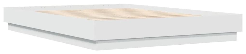 3209842 vidaXL Cadru de pat, alb, 160x200 cm, lemn prelucrat
