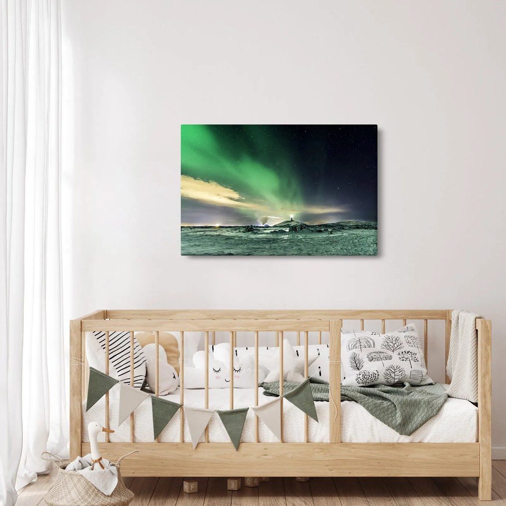 Tablou cu Aurora Borealis (90x60 cm)