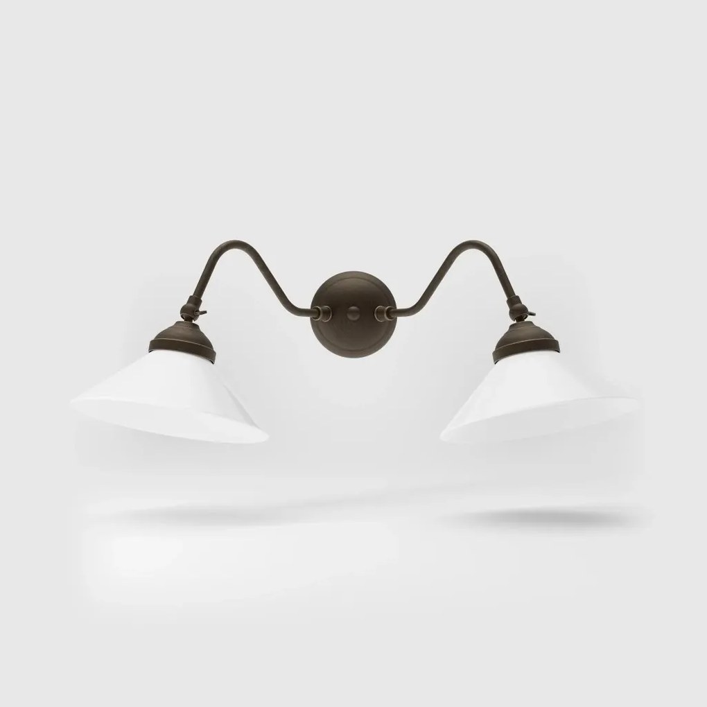 Aplica de perete din alama si sticla design vintage Sofia