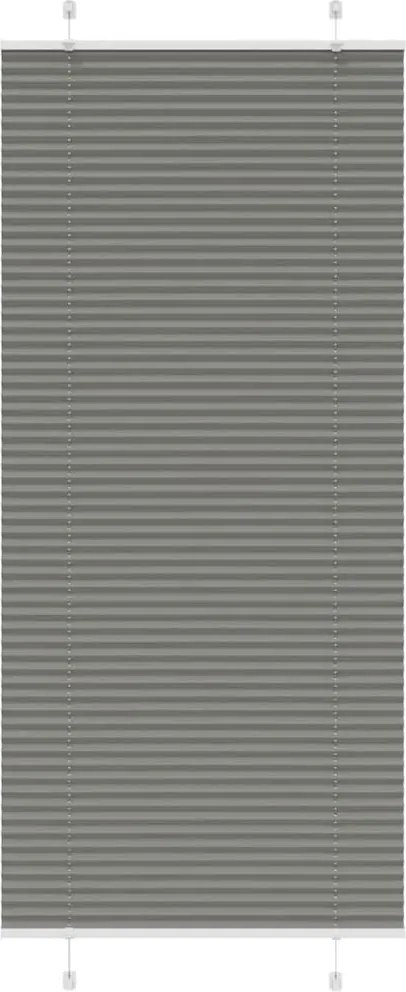 vidaXL Jaluzea plisată Antracit 95x200 cm Lățime țesătură 94,4 cm