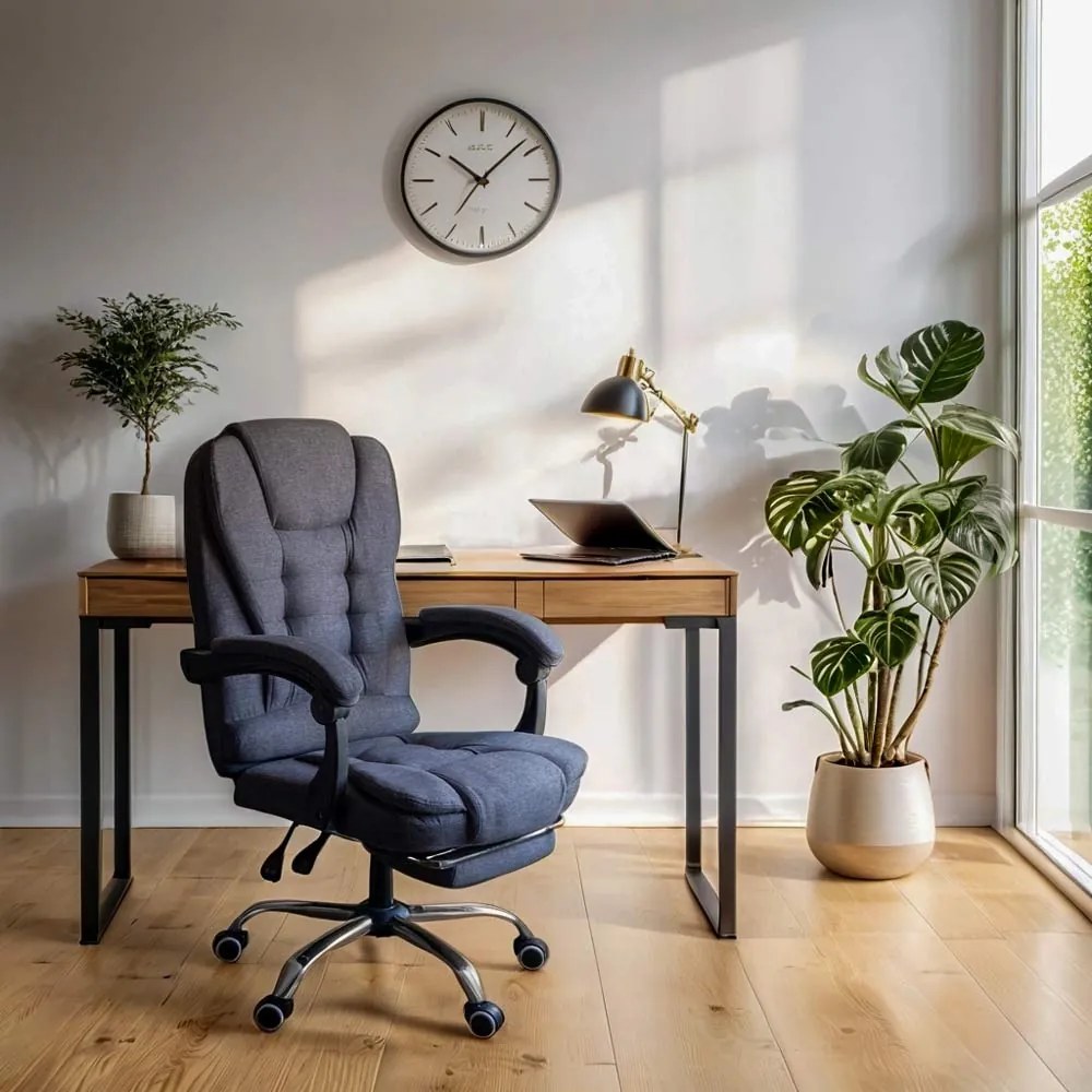 Scaun birou textil cu masaj in 7 puncte OFF 4181M gri