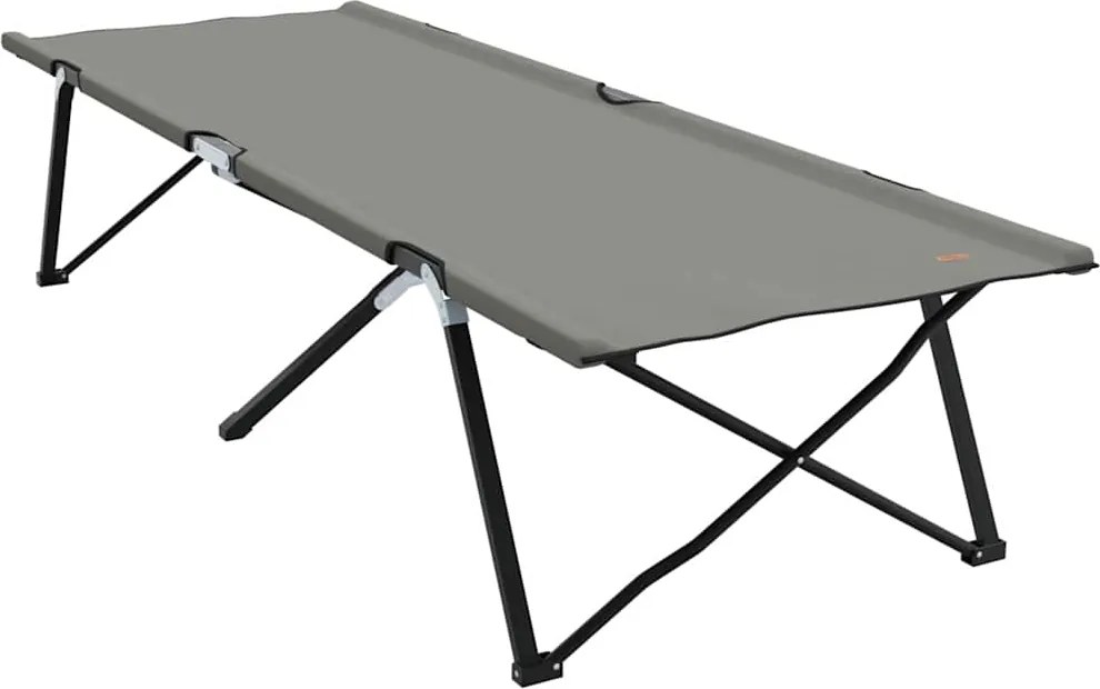 vidaXL Pat pliabil pentru camping Gri 206 x 76 x 74 cm Oxford și oțel