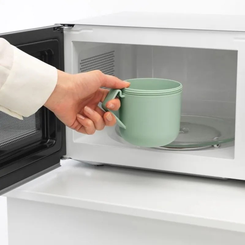 Ceasca pentru supa cu capac Brabantia Make&Take 1006294, 600+180 ml, Capac cu infiletare, Fara BPA, Verde