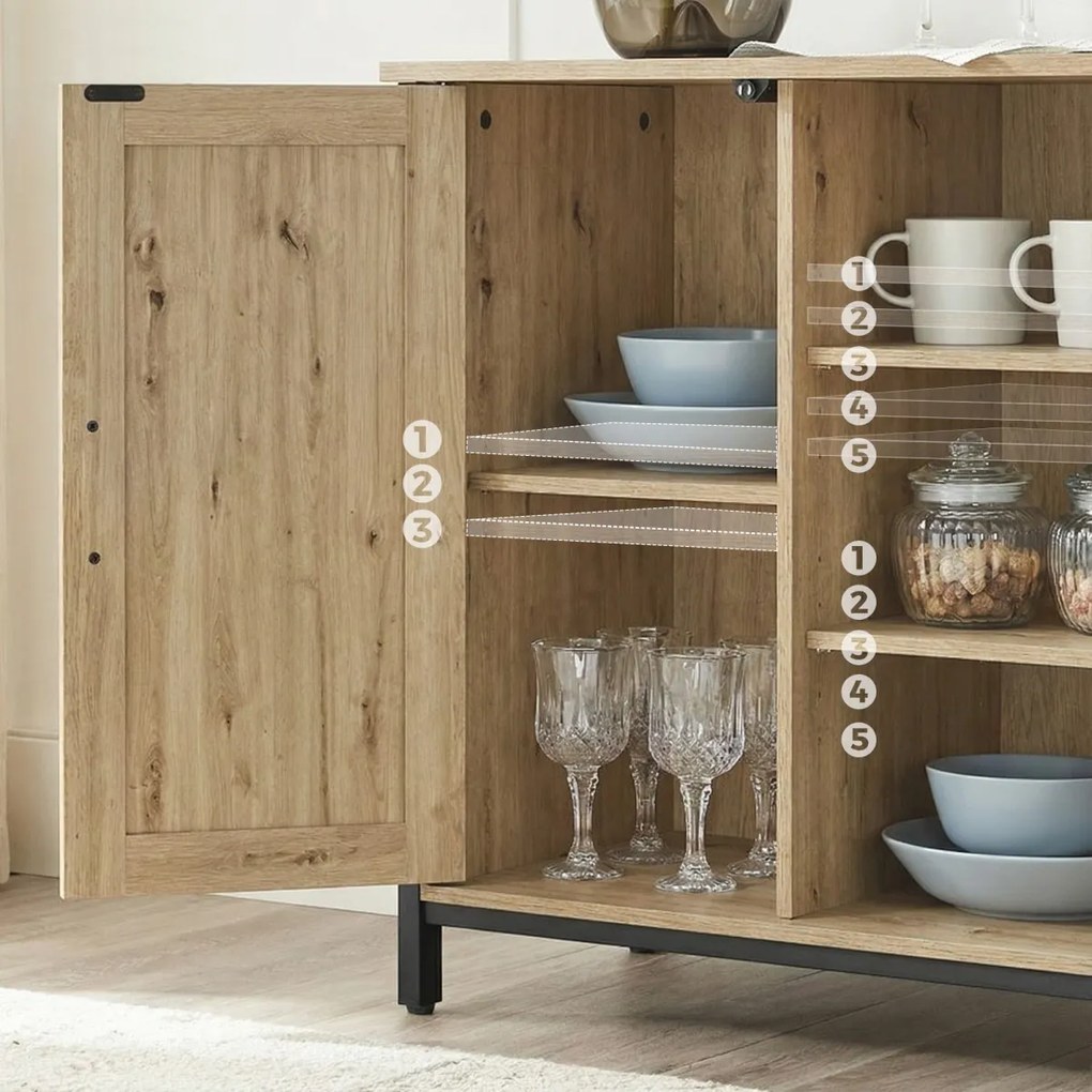 Comoda TAYLOR ARTISAN cu rafturi deschise, 100x70cm