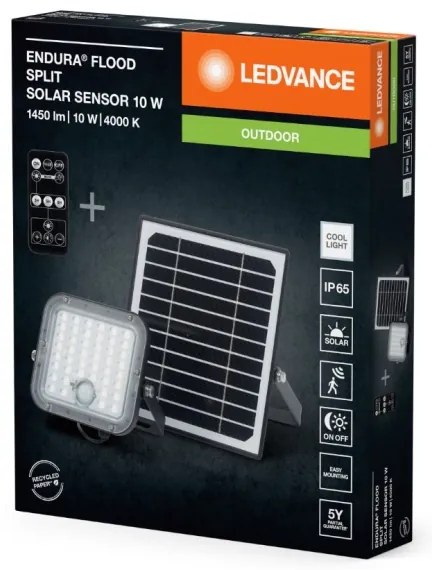 Ledvance - Proiector solar LED cu senzor FLOOD SPLIT LED/10W/3,2V IP65 + DO