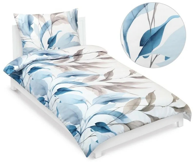 Cearșafuri Bellatex Satin Autumn blue , 140 x 220cm, 70 x 90 cm, 140 x 220 cm, 70 x 90 cm