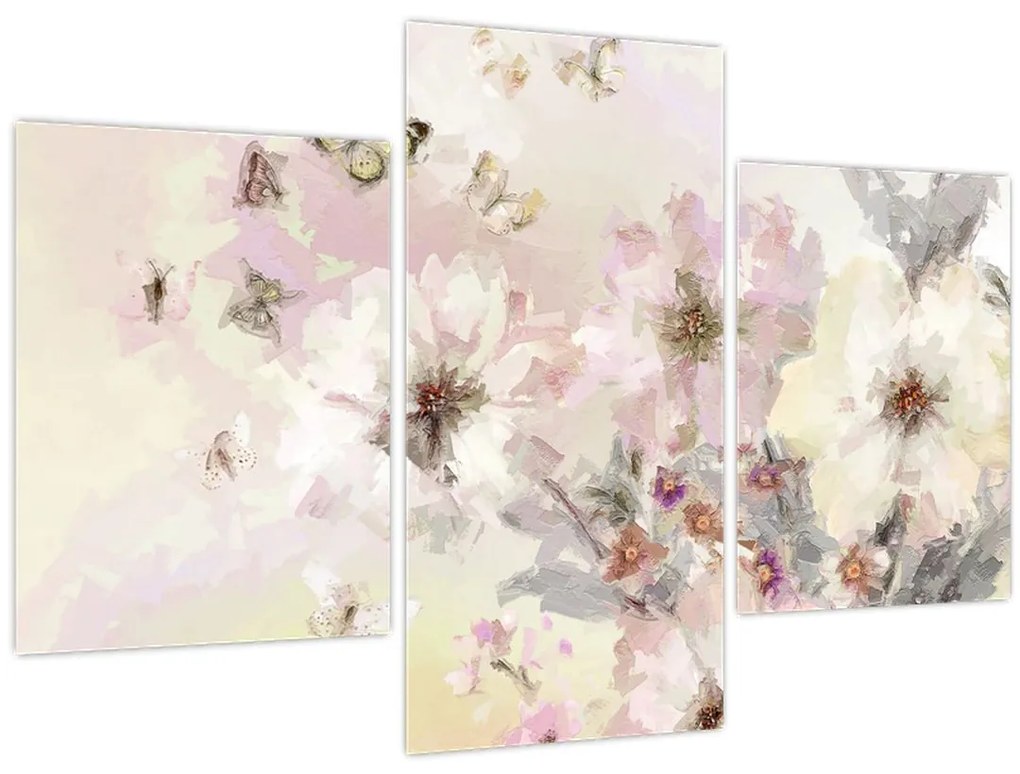 Tablou - Flori,pictură (90x60 cm)